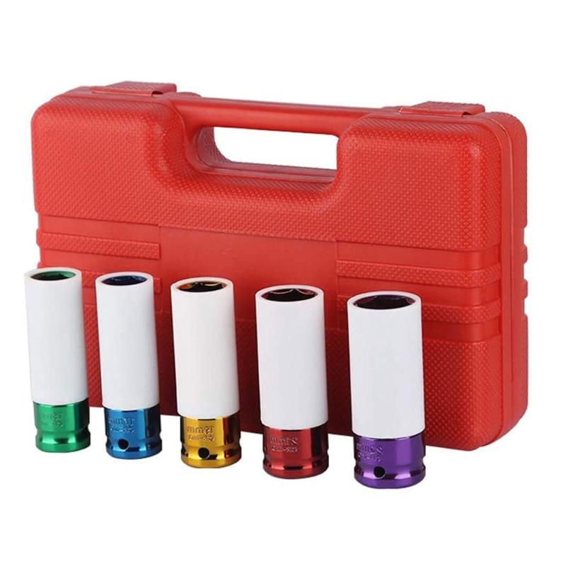 Professional Hand Tool Sets 5PCS 1/2" DR Tire Protection Sleeve Wall Deep Impact Nut Socket Alloy Wheel 15mm 17mm 19mm 21mm 22mm Set
Professional Hand Tool Sets 5PCS 1/2" DR Tire Protection Sleeve Wall Deep Impact Nut Socket Alloy Wheel 15mm 17mm 19mm 21mm 22mm Set