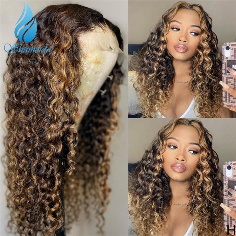 SHD Highlight Brown Curly Color Lace Front Wigs with Baby Hair Brazilian Remy Hair Bleached Knots Pre Plucked For Women, 13x6 wigs
SHD Highlight Brown Curly Color Lace Front Wigs with Baby Hair Brazilian Remy Hair Bleached Knots Pre Plucked For Women, 13x6 wigs