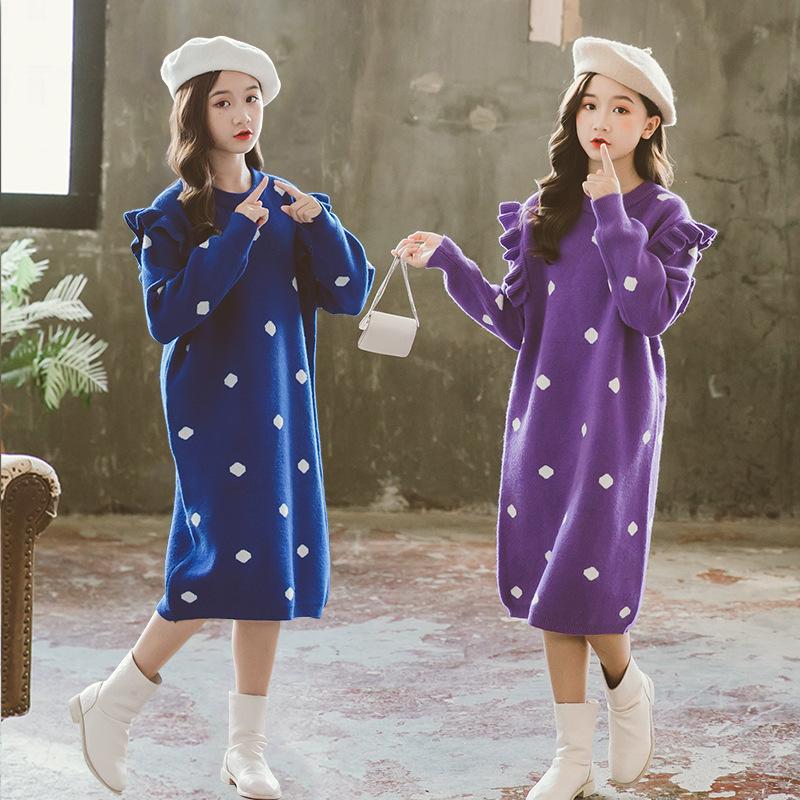 Sweater Dresses for Girls 2020 fall fashion Children Girls Boutique Outfits Korean Loose Knitted Pullover Polka Dot Sweater 8 12, Purple
Sweater Dresses for Girls 2020 fall fashion Children Girls Boutique Outfits Korean Loose Knitted Pullover Polka Dot Sweater 8 12, Purple