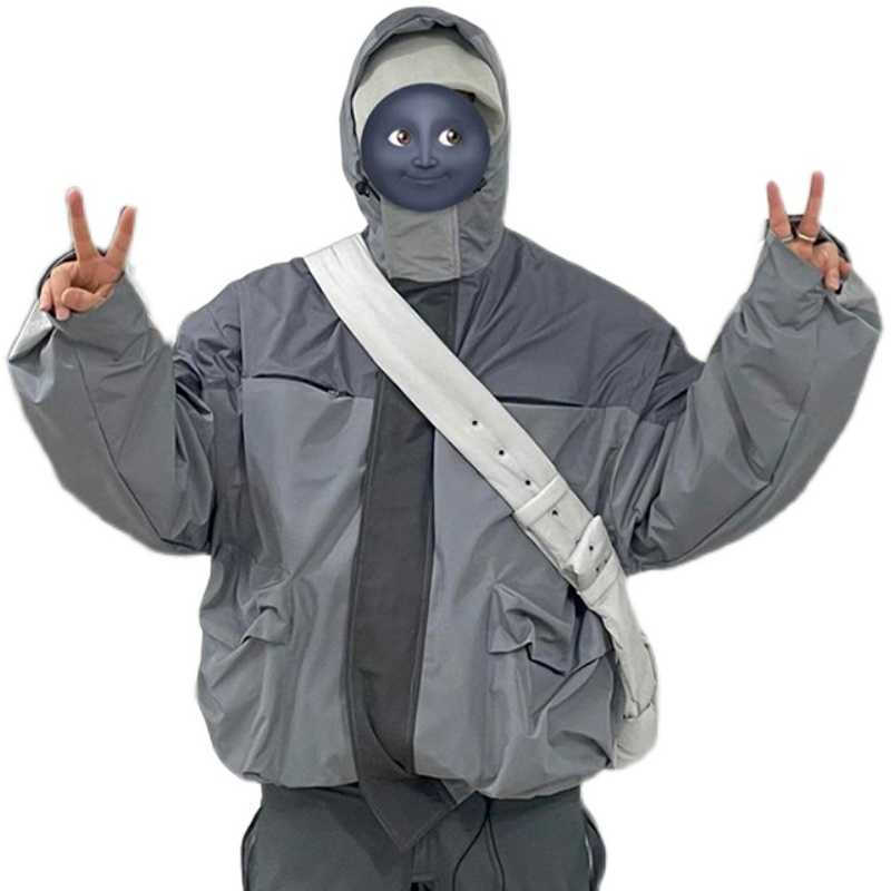 Men's Jackets Autonomous grailz color matching function stormsuit vibe style pocket hooded nylon contrast jacket coat high street, Gray
Men's Jackets Autonomous grailz color matching function stormsuit vibe style pocket hooded nylon contrast jacket coat high street, Gray