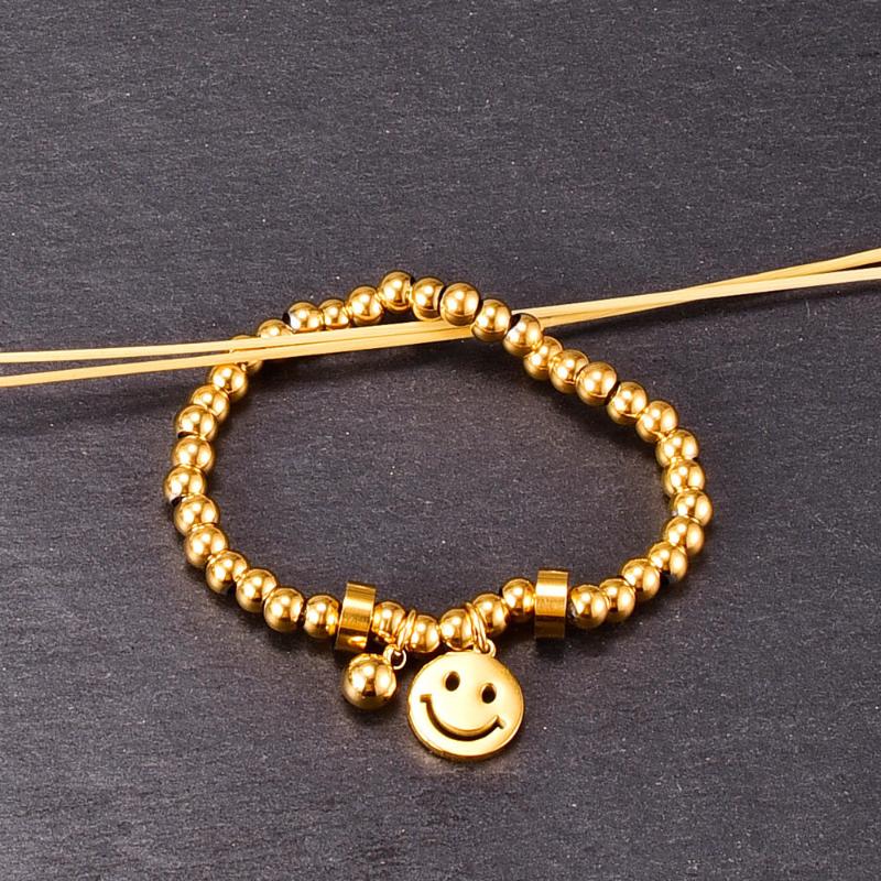 YUN RUO 2020 18 K Gold Plated Smiling Face Stretch Bracelet Woman Accessories Fashion Titainum Steel Jewelry Not Fade Wholesale
YUN RUO 2020 18 K Gold Plated Smiling Face Stretch Bracelet Woman Accessories Fashion Titainum Steel Jewelry Not Fade Wholesale