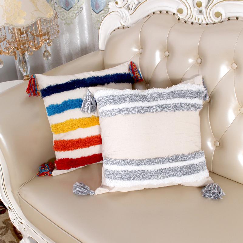 Geometric Embroidered Linen Cushion Cover Fashion Decorative Pillowcase with Tassel 45x45cm Sofa Bed Chair Decor Pillow Cover, Model 5
Geometric Embroidered Linen Cushion Cover Fashion Decorative Pillowcase with Tassel 45x45cm Sofa Bed Chair Decor Pillow Cover, Model 5