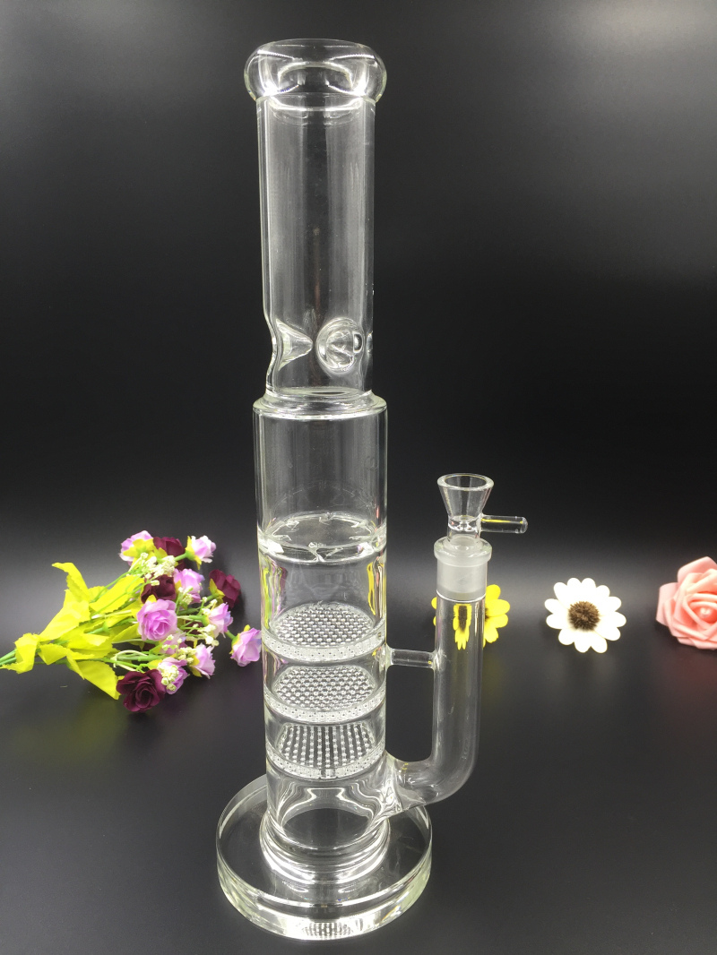 3 Layers Glass Bong Hookahs with Triple Honeycomb To Turbine Percs Water Smoking Pipe with 18mm female joint
3 Layers Glass Bong Hookahs with Triple Honeycomb To Turbine Percs Water Smoking Pipe with 18mm female joint