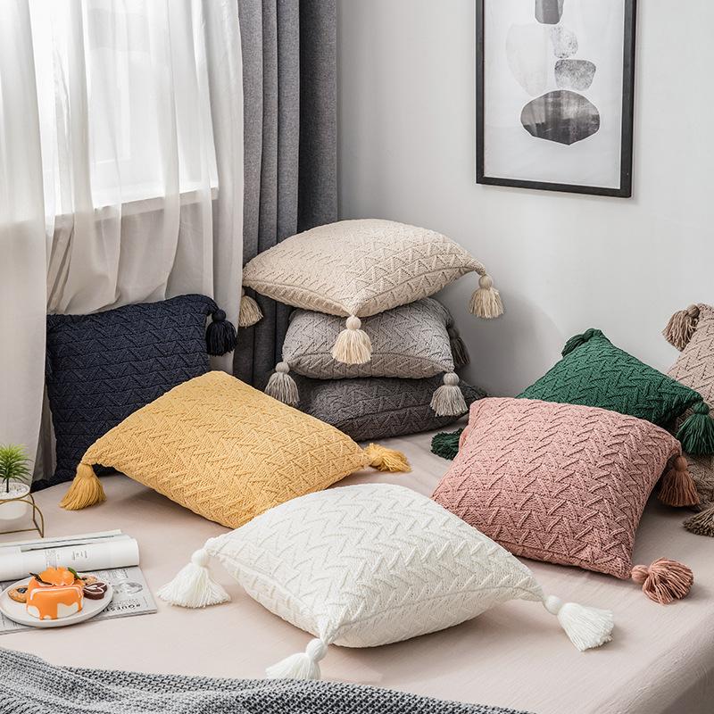 Chenille Fabric Cushion Cover Pillowcase with Tassels Solid Color Knitted Pillow Case Throw Pillows Pillow Cover Decorative 1pc, Yellow
Chenille Fabric Cushion Cover Pillowcase with Tassels Solid Color Knitted Pillow Case Throw Pillows Pillow Cover Decorative 1pc, Yellow