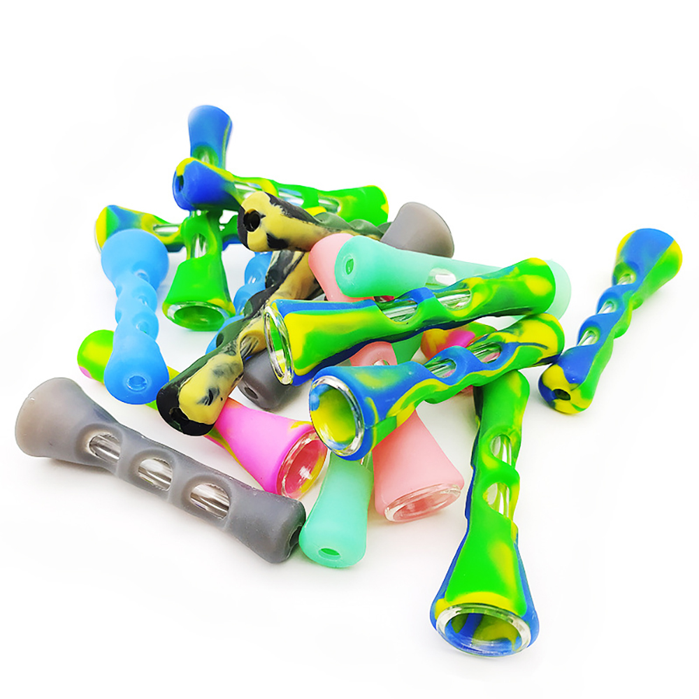 Mixed Color Silicone Smoking Pipe Glass Bongs 3.4 inches Cigarette Hand Pipes Portable Mini Tobacco Pipe Cigarettes Holder
Mixed Color Silicone Smoking Pipe Glass Bongs 3.4 inches Cigarette Hand Pipes Portable Mini Tobacco Pipe Cigarettes Holder