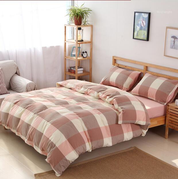 4pcs/ Set Washed Cotton Fashion bedding set Bedclothes Suit Bed sheet quilt cover pillowcase Duvet Cover Flat Sheet1, Plaid stripe 38
4pcs/ Set Washed Cotton Fashion bedding set Bedclothes Suit Bed sheet quilt cover pillowcase Duvet Cover Flat Sheet1, Plaid stripe 38