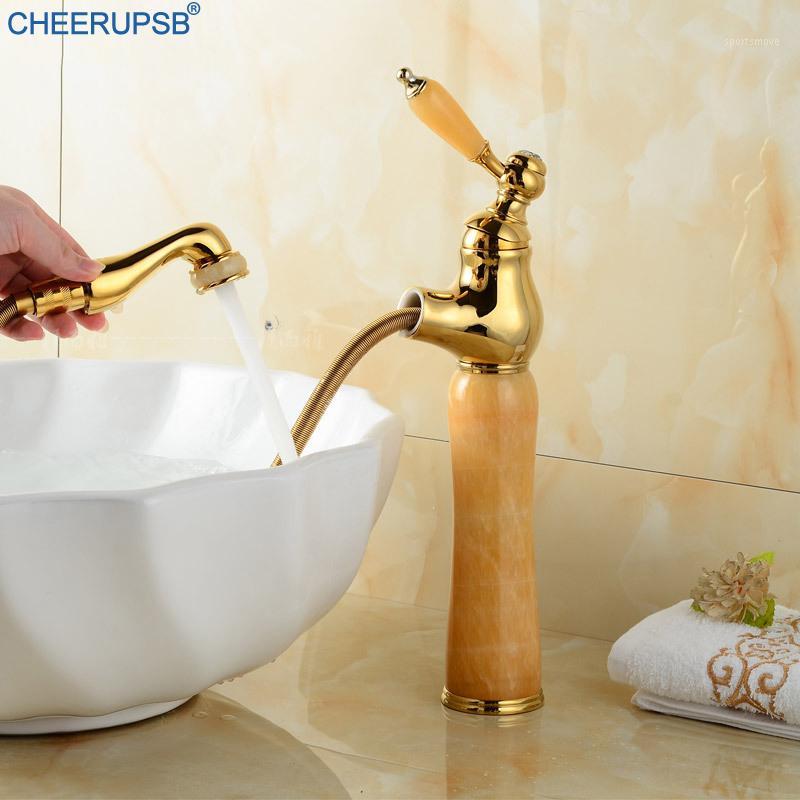 Luxury Bathroom Faucet Pull Out Hot Cold Water Mixer Tap Single Handle Deck Mounted Basin Faucets Modern Jade Brass Taps Kranen1
Luxury Bathroom Faucet Pull Out Hot Cold Water Mixer Tap Single Handle Deck Mounted Basin Faucets Modern Jade Brass Taps Kranen1