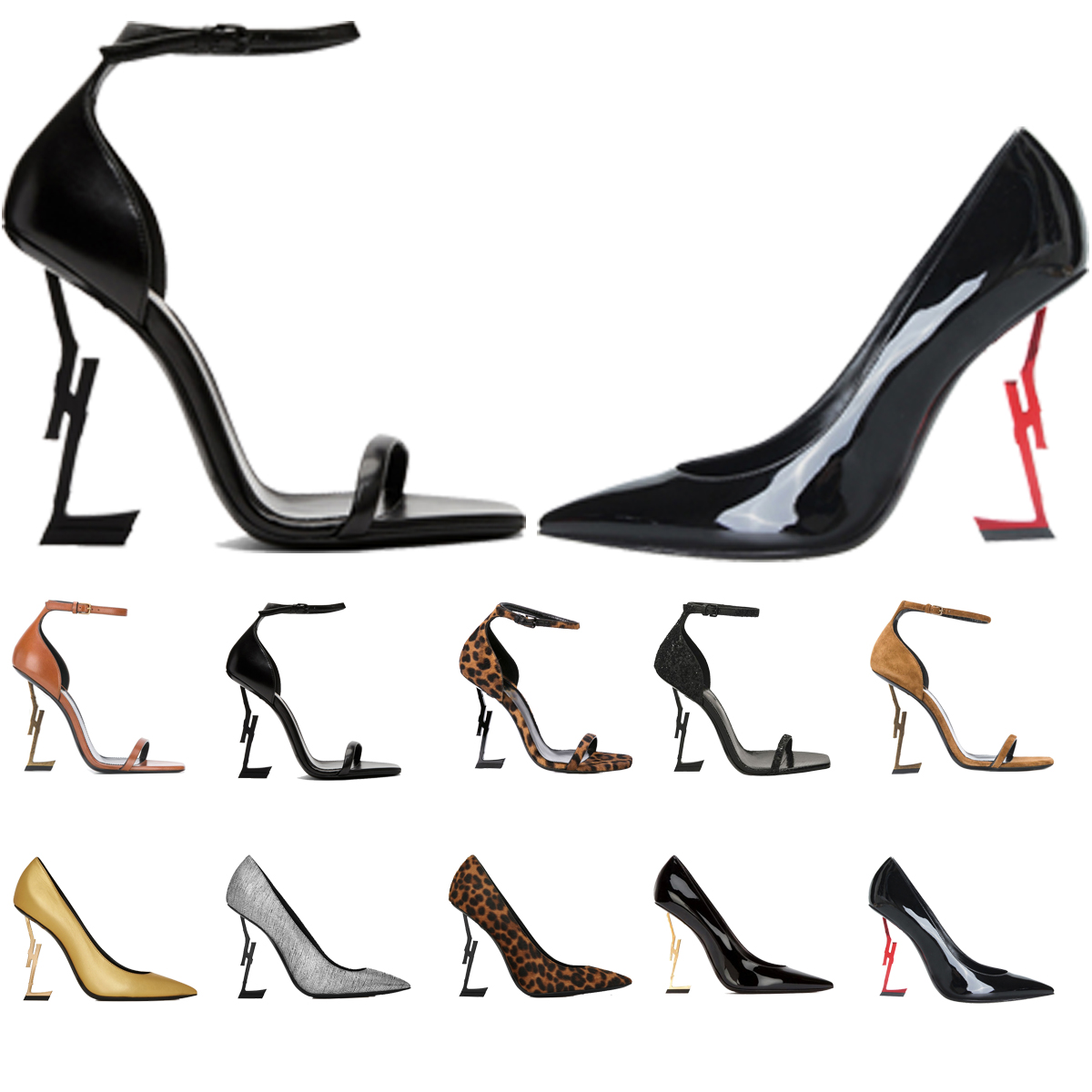 Womens Designer Shoes Genuine Leather High Heels Shiny Stiletto Luxurys Dress Pointed Toe Strappy 10cm Metal Heel Red Bottom Heels Dongtrade, Black
Womens Designer Shoes Genuine Leather High Heels Shiny Stiletto Luxurys Dress Pointed Toe Strappy 10cm Metal Heel Red Bottom Heels Dongtrade, Black