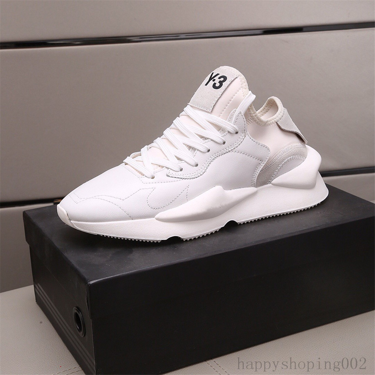 

2021 Top quality Y3 Men Italy Italian Shoe Y-3 Kaiwa Leather Chunky Sneakers Trainers Low Cut Luxue Runners Sneakers Men Casual Shoes