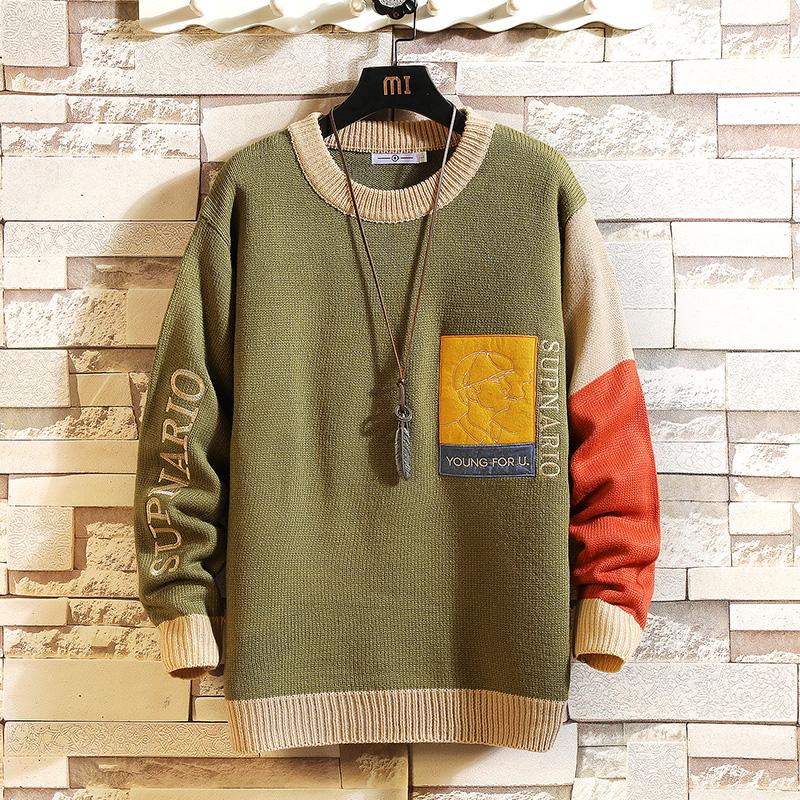 2020 New Sweaters Men'S Black Patchwork Long Sleeves Autumn Winter Pullover Knitted O-Neck Plus OverSize 5XL, Z0104 1
2020 New Sweaters Men'S Black Patchwork Long Sleeves Autumn Winter Pullover Knitted O-Neck Plus OverSize 5XL, Z0104 1