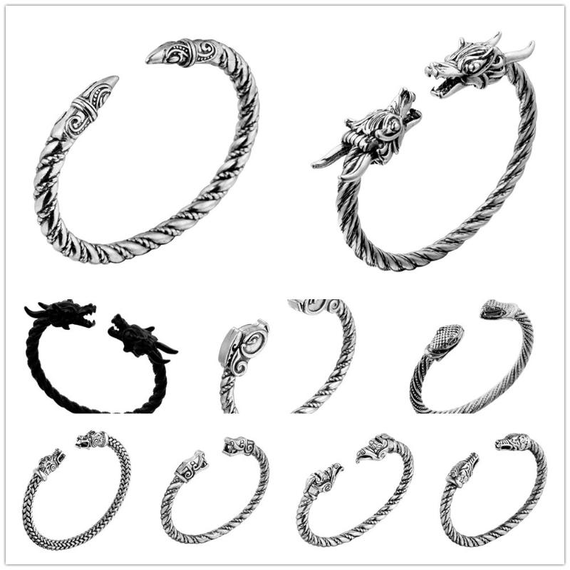 Animal Head series Viking Men Pagan Bangle Jewelry Men Wristband Bracelets for Women Accessories
Animal Head series Viking Men Pagan Bangle Jewelry Men Wristband Bracelets for Women Accessories