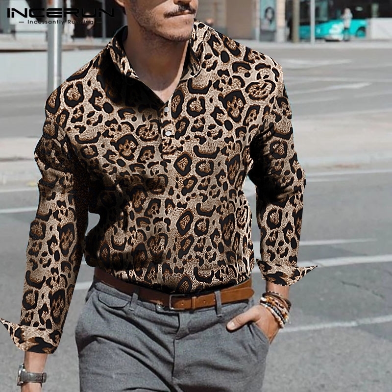 INCERUN Men Dress Shirt Leopard Print High Street Long Sleeve Handsome Stand Collar Camisa Chic Business Male Brand Shirts Y200408, Black shirt
INCERUN Men Dress Shirt Leopard Print High Street Long Sleeve Handsome Stand Collar Camisa Chic Business Male Brand Shirts Y200408, Black shirt