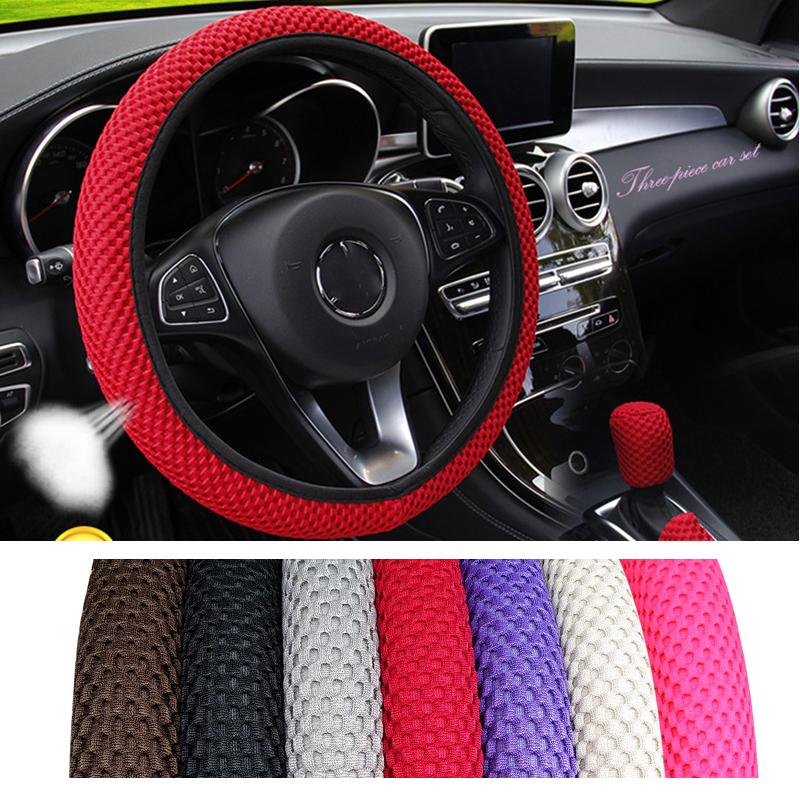Steering Wheel Covers Universal 38CM Ice Silk Car Cover Wear-resistant Anti-slip 3D Mesh Accessories Gear Handbrake Interior
Steering Wheel Covers Universal 38CM Ice Silk Car Cover Wear-resistant Anti-slip 3D Mesh Accessories Gear Handbrake Interior