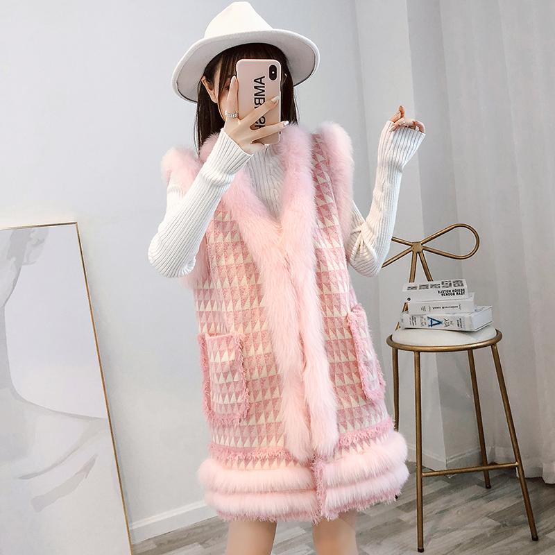 Natural Women's Fur Pink Vest 2020 New Long Winter Warm Real Sheep Wool Fur Vest Jacket 80cm Length Free Shipping
Natural Women's Fur Pink Vest 2020 New Long Winter Warm Real Sheep Wool Fur Vest Jacket 80cm Length Free Shipping