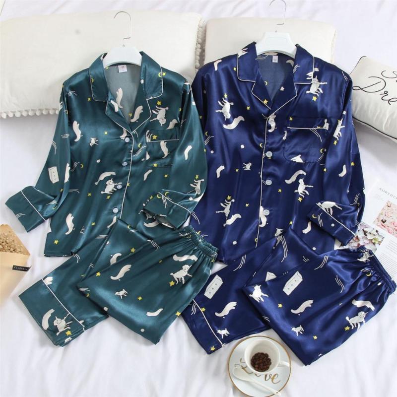 FZSLCYIYI Couple Spring Pajama Set Long Sleeve Plus Size 3XL Pajamas Sets Silk Satin Pijama Sleepwear Pyjamas Nightwear homewear1
FZSLCYIYI Couple Spring Pajama Set Long Sleeve Plus Size 3XL Pajamas Sets Silk Satin Pijama Sleepwear Pyjamas Nightwear homewear1