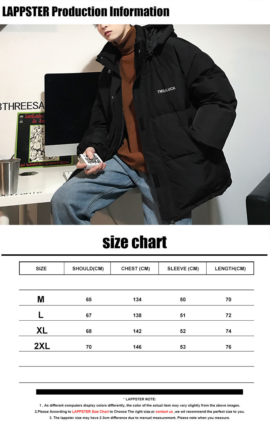 LAPPSTER Men Black Streetwear Bubble Coat Winter Jackets Mens Korean Hooded Puffer Jacket Coats Male Harajuku Hip Hop Parka 201123