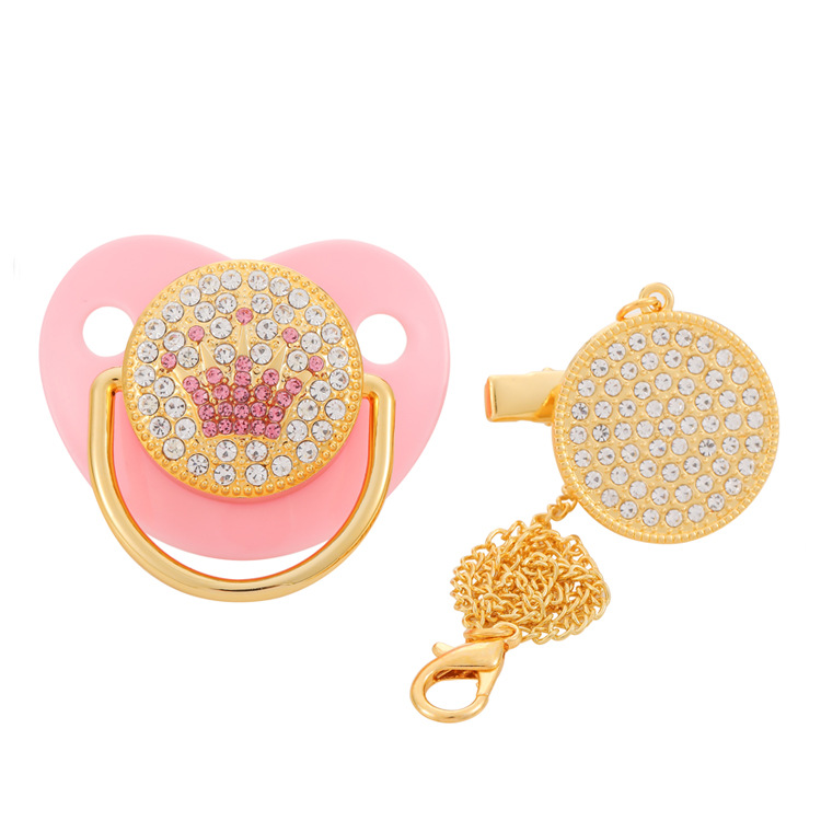 Luxury Crown Diamond Baby Bling Bling Pacifier Infant Soother Newborn Baby Boy Girl For Shower Gift Chupete Bebé 0-18 Months
Luxury Crown Diamond Baby Bling Bling Pacifier Infant Soother Newborn Baby Boy Girl For Shower Gift Chupete Bebé 0-18 Months