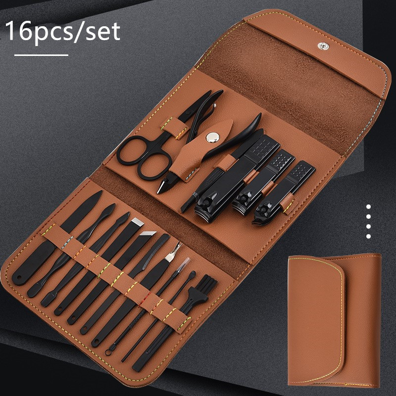 New 16pcs/set Manicure Set Pedicure Scissor Tweezer Knife Ear Pick Utility Nail Clipper Kit ,Stainless Steel Nail Care Tool Set от DHgate WW