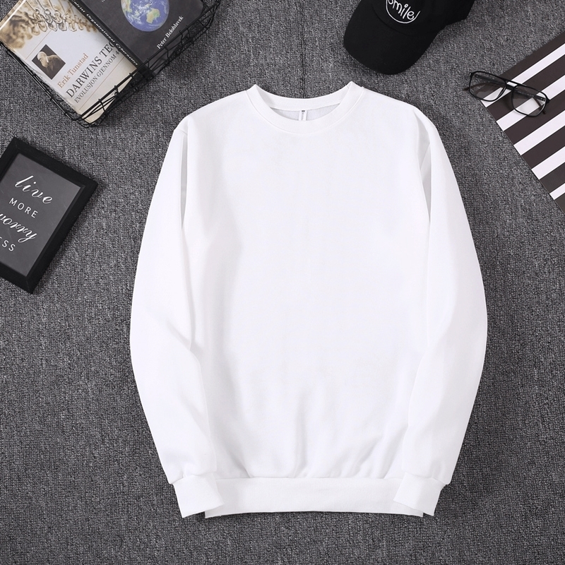 New Breathable Quick Dry sweater men solid color white long sleeve hoodless O-Neck pullover mens sweaters 201105