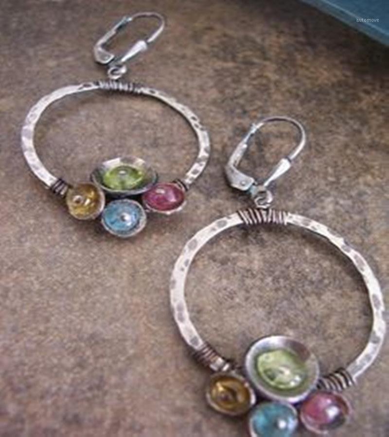 Vintage Antique Silver Color Earrings For Women Wedding Charm Pendant Bohemian Punk Colorful Beaded Round Drop Earings Jewelry1
Vintage Antique Silver Color Earrings For Women Wedding Charm Pendant Bohemian Punk Colorful Beaded Round Drop Earings Jewelry1