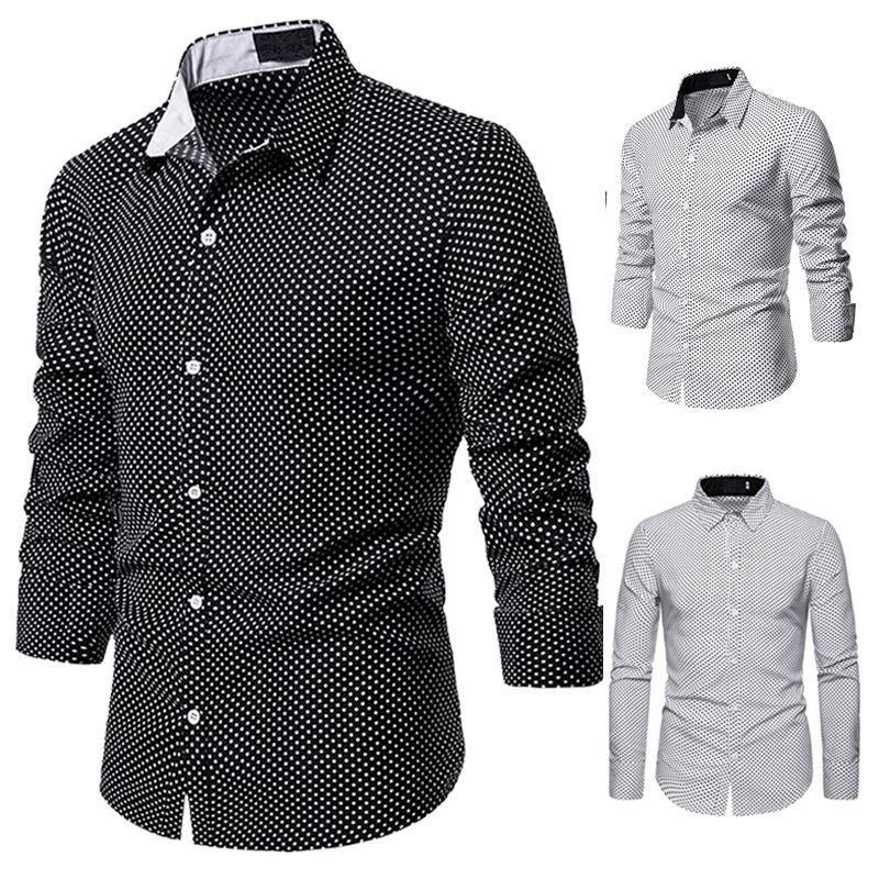 Men' shirt small dot fashion decoration leisure design cross-border men' Lapel Long Sleeve Shirt, Black
Men' shirt small dot fashion decoration leisure design cross-border men' Lapel Long Sleeve Shirt, Black