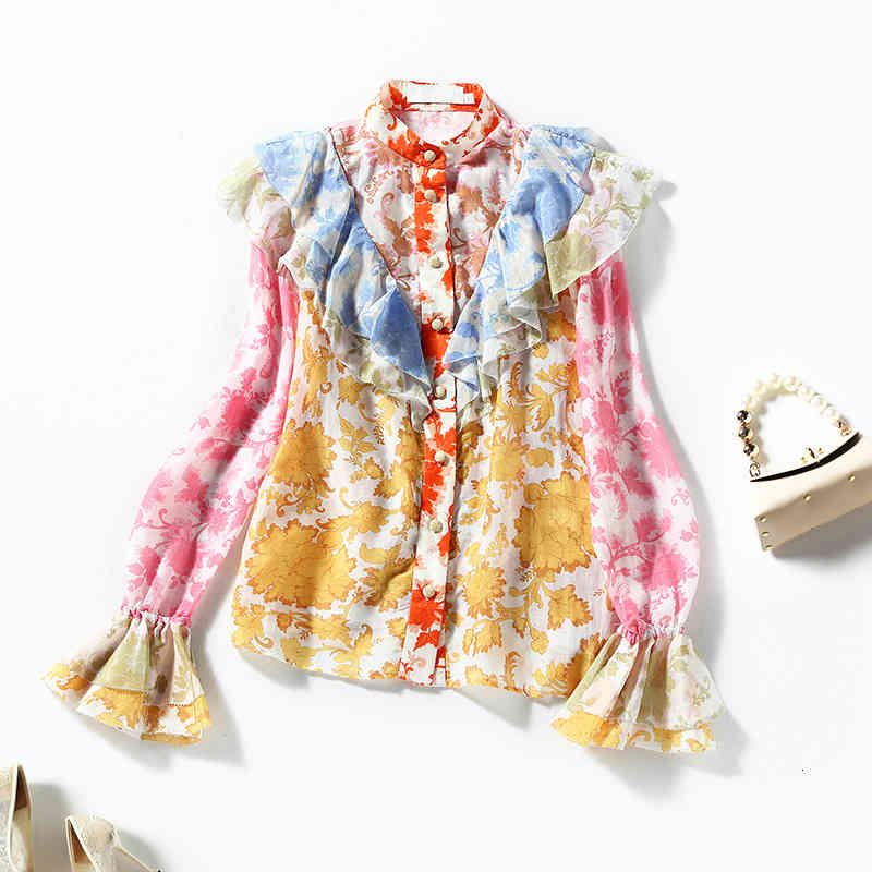 Women' Blouses & Shirts Fungus edge printed trumpet sleeve two-piece contrast cardigan shirt women' Shenzhen Nanyou high-end clothing spring style UWQQ, Color
Women' Blouses & Shirts Fungus edge printed trumpet sleeve two-piece contrast cardigan shirt women' Shenzhen Nanyou high-end clothing spring style UWQQ, Color