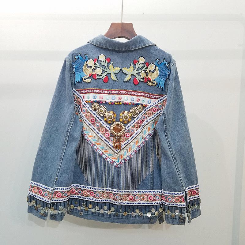 Jaqueta Feminina Limited Special Offer Casaco Feminino Jaquetas Jeans Jacket Women Heavy Embroidery Stitching Tassel Female, Blue
Jaqueta Feminina Limited Special Offer Casaco Feminino Jaquetas Jeans Jacket Women Heavy Embroidery Stitching Tassel Female, Blue