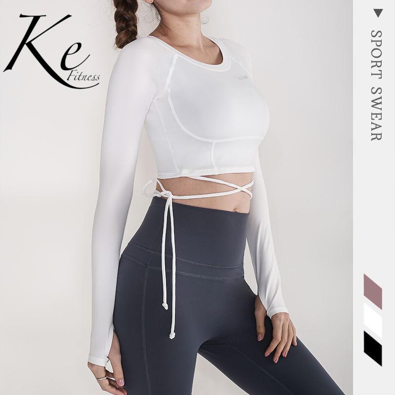 Ke sexy waistless sports top women long-sleeved fitness net celebrity running training quick-drying yoga wear fitness T-shirt1, Blanco
Ke sexy waistless sports top women long-sleeved fitness net celebrity running training quick-drying yoga wear fitness T-shirt1, Blanco