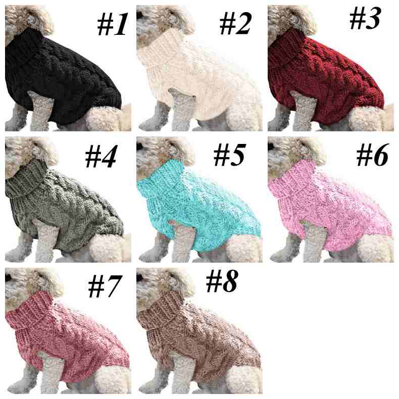 Warm Dog Cat Sweater Clothing Winter Turtleneck Knitted Pet Cat Puppy Clothes Costume For Small Dogs Cats Outfit Vest LLS65
Warm Dog Cat Sweater Clothing Winter Turtleneck Knitted Pet Cat Puppy Clothes Costume For Small Dogs Cats Outfit Vest LLS65