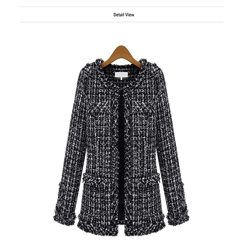 Autumn and Winter Women Clothing Office Lady Short Loose Lattice Coat Female Outwear Thin Black Checkered Tweed Plaid Jacket
Autumn and Winter Women Clothing Office Lady Short Loose Lattice Coat Female Outwear Thin Black Checkered Tweed Plaid Jacket