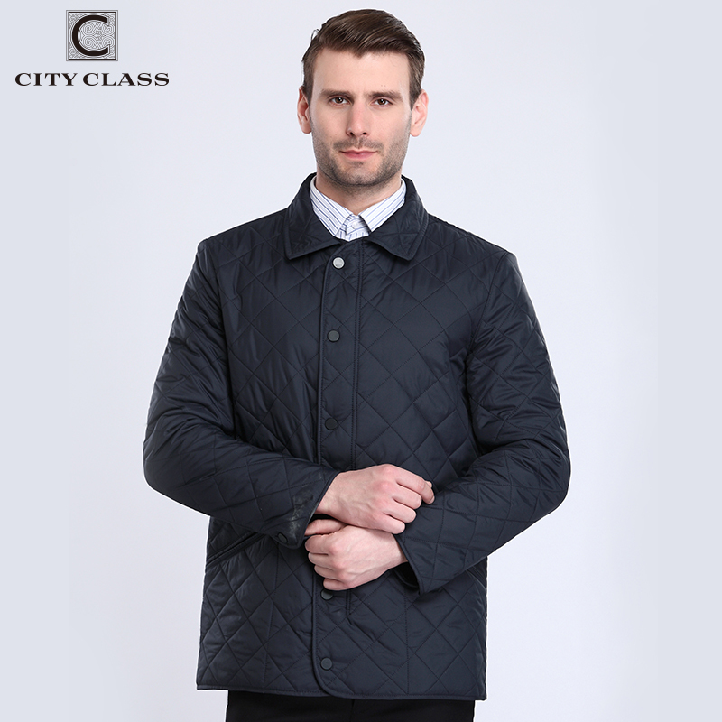 CITY CLASS New Business Spring Autumn Mens Quilted Jackets Fashion Lining Fleece Casual Coat Tops For Male 15307 201218