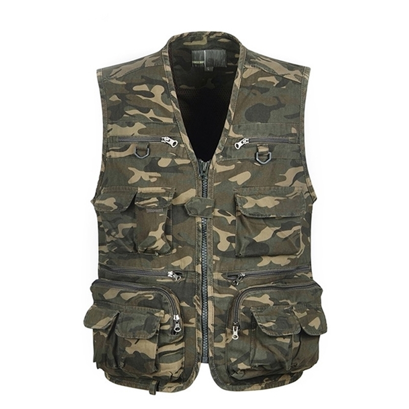 1pcs Men Camouflage Fishing Hunting Vest Cargo Outdoor Game Outwear Waistcoat Multi-Pocket Photography Recreational Fishing Vest 201214, Black
1pcs Men Camouflage Fishing Hunting Vest Cargo Outdoor Game Outwear Waistcoat Multi-Pocket Photography Recreational Fishing Vest 201214, Black