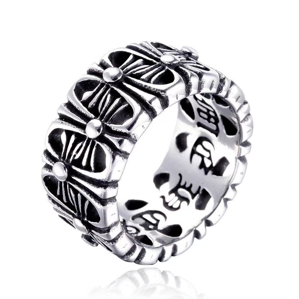 New High Quality Men Retro biker style stainless steel Chrome & Hearts Ring Fashion Punk Cross Ring Jewelry Gift
New High Quality Men Retro biker style stainless steel Chrome & Hearts Ring Fashion Punk Cross Ring Jewelry Gift