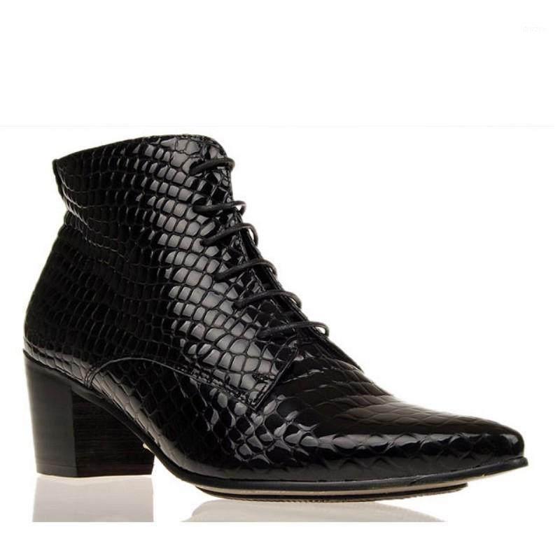 Brand Pointed Toe High Heel Genuine Leather Shoes Men Fashion Lace Up Dress Ankle Boots Black Snakeskin High Top Basic Boots1
Brand Pointed Toe High Heel Genuine Leather Shoes Men Fashion Lace Up Dress Ankle Boots Black Snakeskin High Top Basic Boots1