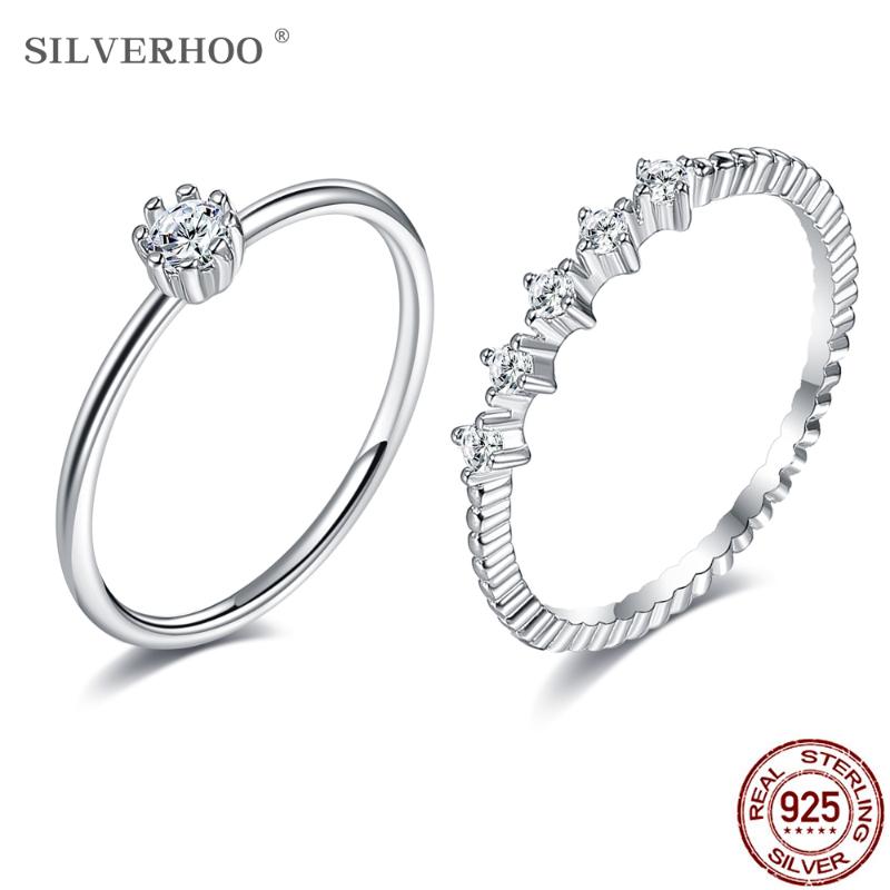 SILVERHOO 925 Sterling Silver Couple Ring Embellished With 5A Cubic Zirconia CZ Lover Rings Wedding Anniversary Gift Jewelry
SILVERHOO 925 Sterling Silver Couple Ring Embellished With 5A Cubic Zirconia CZ Lover Rings Wedding Anniversary Gift Jewelry