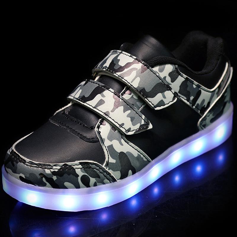 New Black Bright Solid USB Led Light Up Kid Shoes Breathable Hook &Loop Children Charging Luminous Sneakers For Girl&Boy 25-37
New Black Bright Solid USB Led Light Up Kid Shoes Breathable Hook &Loop Children Charging Luminous Sneakers For Girl&Boy 25-37