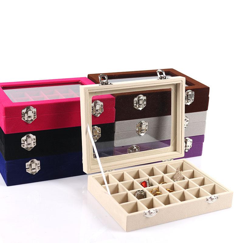 Fashion 24 Grids Velvet Jewelry Box Ring Earring Case Necklaces Makeup Holder Case Jewelry Organizer Women Storage Box
Fashion 24 Grids Velvet Jewelry Box Ring Earring Case Necklaces Makeup Holder Case Jewelry Organizer Women Storage Box