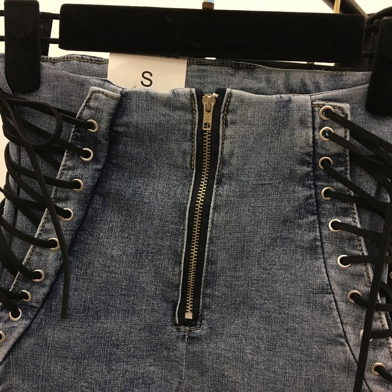 New Women Fashion New Jeans Ankle-length Pants Europe Hot Sale Lace-Up Bowknot Slim Pencil Pants Stylish Panter Female 201106