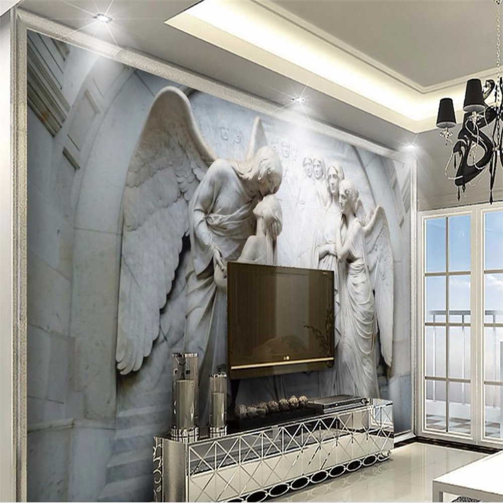 Custom 3D Stereoscopic Wallpaper people angel Wallpapers For Living Room Printing Wallpaper
