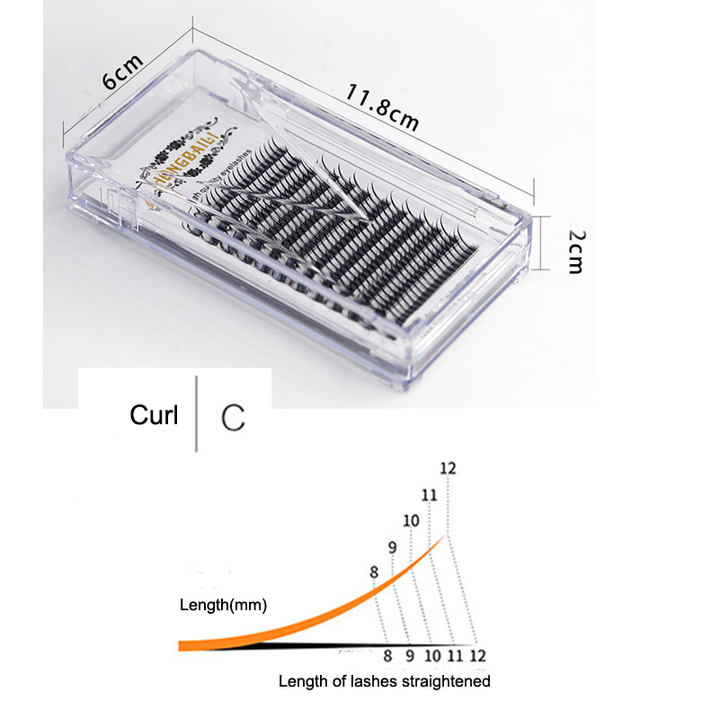 A-type Grafted Hair Planting Eyelashes Natural Artificial False Eyelashes Makeup 7 Pairs