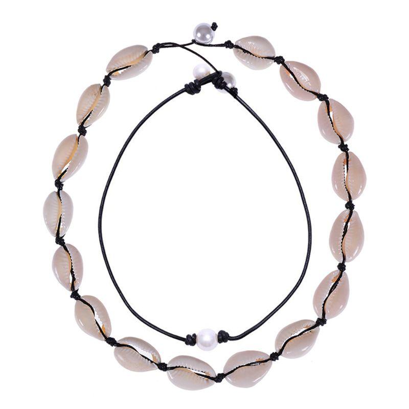 2 Pcs/set Fashion Lady Women Shell Necklace Imitation Pearl Hand Knotted Necklaces Beach Style Girls Jewelry
2 Pcs/set Fashion Lady Women Shell Necklace Imitation Pearl Hand Knotted Necklaces Beach Style Girls Jewelry