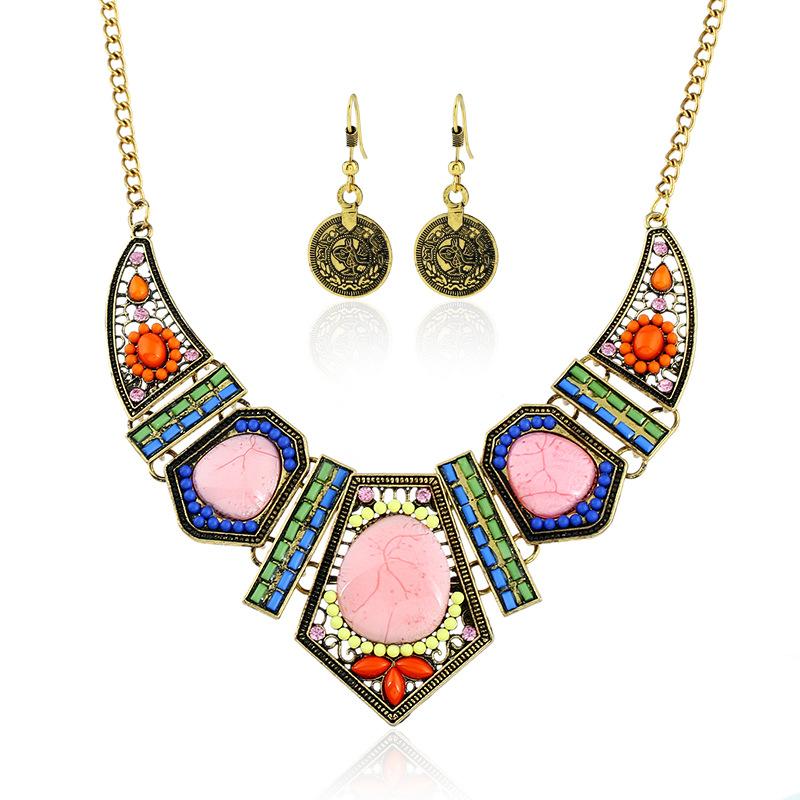 LZHLQ Bohemian Colorful Beads Geometric Shape Choker Statement Necklace Set Women 2Colors Zinc Alloy Acrylic Necklaces Pendants
LZHLQ Bohemian Colorful Beads Geometric Shape Choker Statement Necklace Set Women 2Colors Zinc Alloy Acrylic Necklaces Pendants