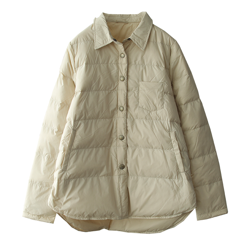 Fitaylor Autumn Winter Women Turn Down Collar Down Coat Ultra Light 90% White Duck Down Jacket Single Breasted Windproof Parkas 201214