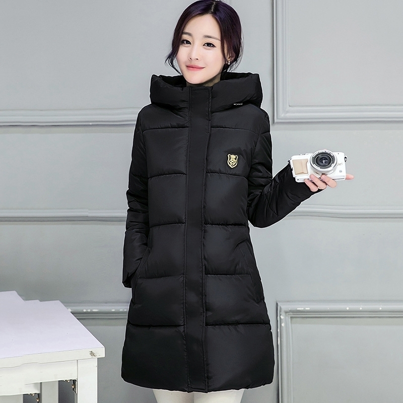 High Quality Causal Ladies Coat Women Winter Long Hooded Coat Warm Thicken Womens Winter Jacket Solid Padded Female Down Parka 200928