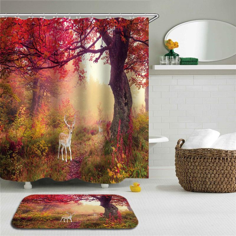 2pcs/Set Green Forest Trees Scenery Shower Curtains Mat Set Bathroom Waterproof Cloth + Non-slip Mat Toilet Bathroom Home Decor
2pcs/Set Green Forest Trees Scenery Shower Curtains Mat Set Bathroom Waterproof Cloth + Non-slip Mat Toilet Bathroom Home Decor