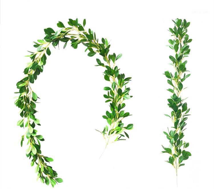 Artificial Lvy Garland Flowers Plant Green Leaves Vine Rattan Foliage Glued Silk Plastic Wedding Home Door Garden Decoration DIY1, Style1 
Artificial Lvy Garland Flowers Plant Green Leaves Vine Rattan Foliage Glued Silk Plastic Wedding Home Door Garden Decoration DIY1, Style1