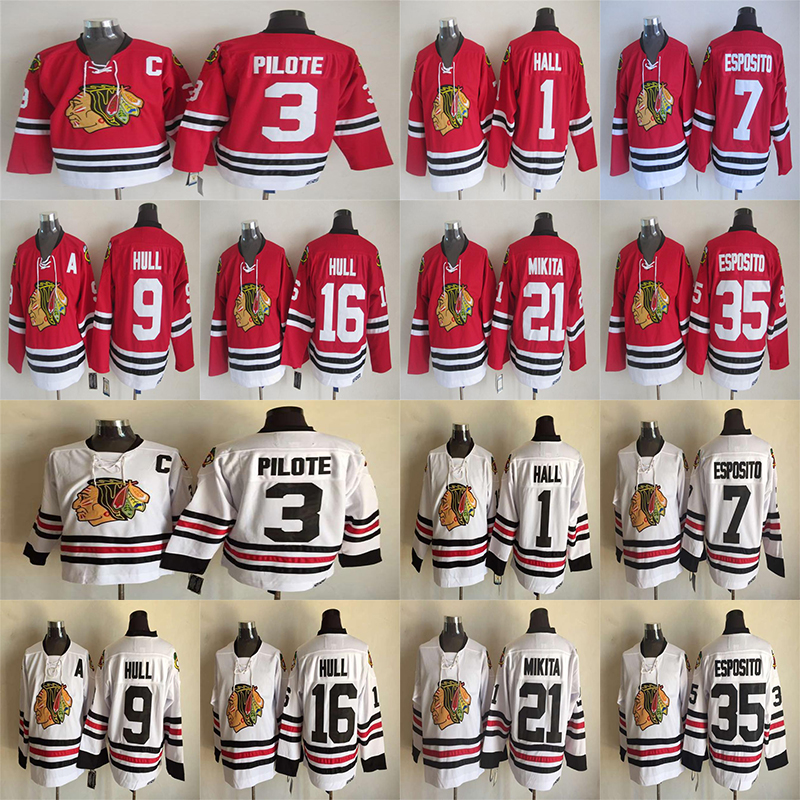 Chicago blackhawks Vintage version jerseys 7 ESPOSITO 9 HULL 3 PILOTE 35 ESPOSITO 21 MIKITA 16 HULL CCM Hockey jersey, Red
Chicago blackhawks Vintage version jerseys 7 ESPOSITO 9 HULL 3 PILOTE 35 ESPOSITO 21 MIKITA 16 HULL CCM Hockey jersey, Red