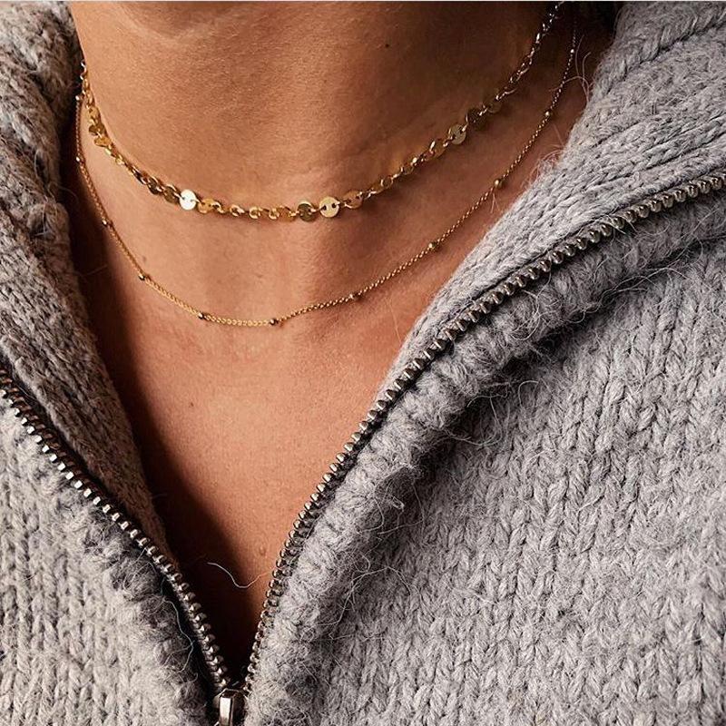 2 Pcs/Set Fashion Lady Necklace Round Bead Chain Double Gold Necklace Set Women Wedding Party Jewelry Accessories
2 Pcs/Set Fashion Lady Necklace Round Bead Chain Double Gold Necklace Set Women Wedding Party Jewelry Accessories