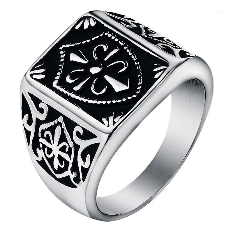 Fashion Gold Color Fleur De Lis Shield Ring Men's Silver-Color Cross Crest Signet Ring Stainless Steel Biker Jewelry Size 7-141
Fashion Gold Color Fleur De Lis Shield Ring Men's Silver-Color Cross Crest Signet Ring Stainless Steel Biker Jewelry Size 7-141