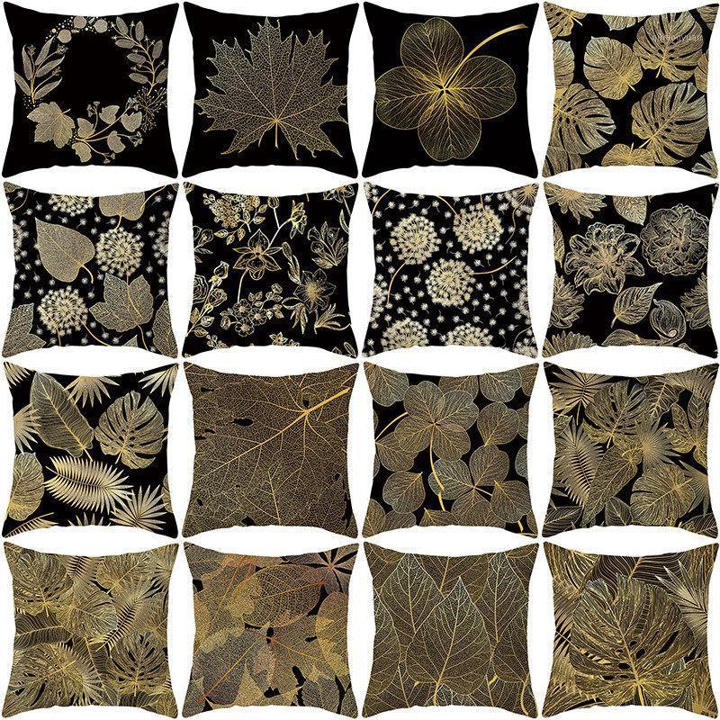 Black Yellow Tropical Plant Cushion Cover Polyester Leaf Decorative Sofa Cushions Throw Pillows Pillowcover 45x45 Pillowcases1, 10713-001 
Black Yellow Tropical Plant Cushion Cover Polyester Leaf Decorative Sofa Cushions Throw Pillows Pillowcover 45x45 Pillowcases1, 10713-001